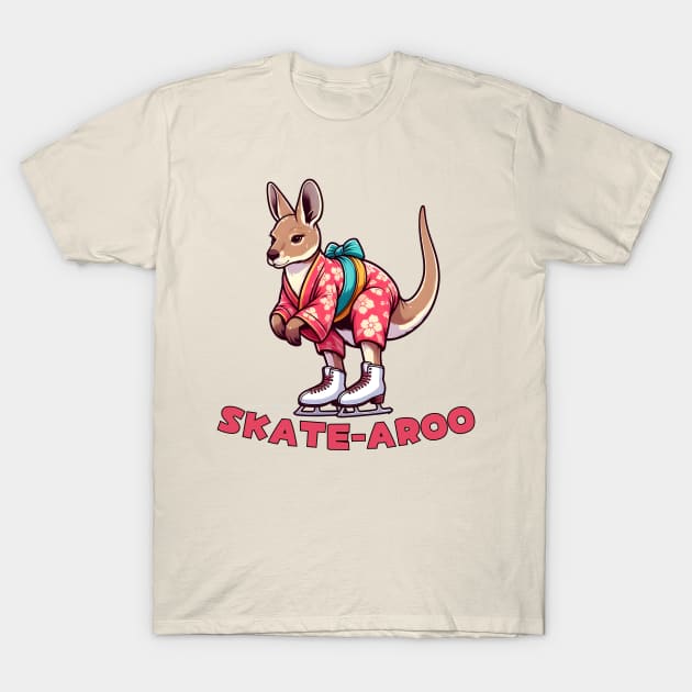 Ice skating kangaroo T-Shirt by Japanese Fever